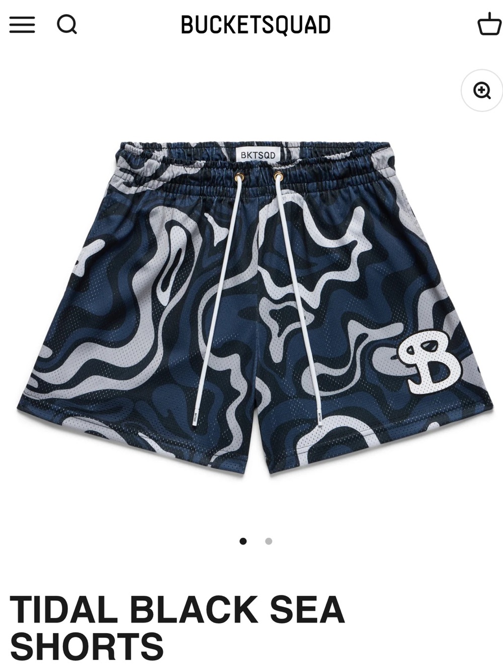 BKTSQD Tidal Black Sea Men's Basketball Shorts